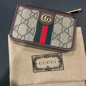 GUCCI Coated Canvas Ophidia GG Coin Purse Card Holder